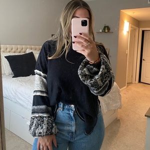 Free People Thermal With Contrast Knit Detailing